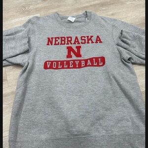 Champion Gray Sweatshirt with Red Print